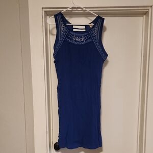 Elegant Blue Sleeveless Dress